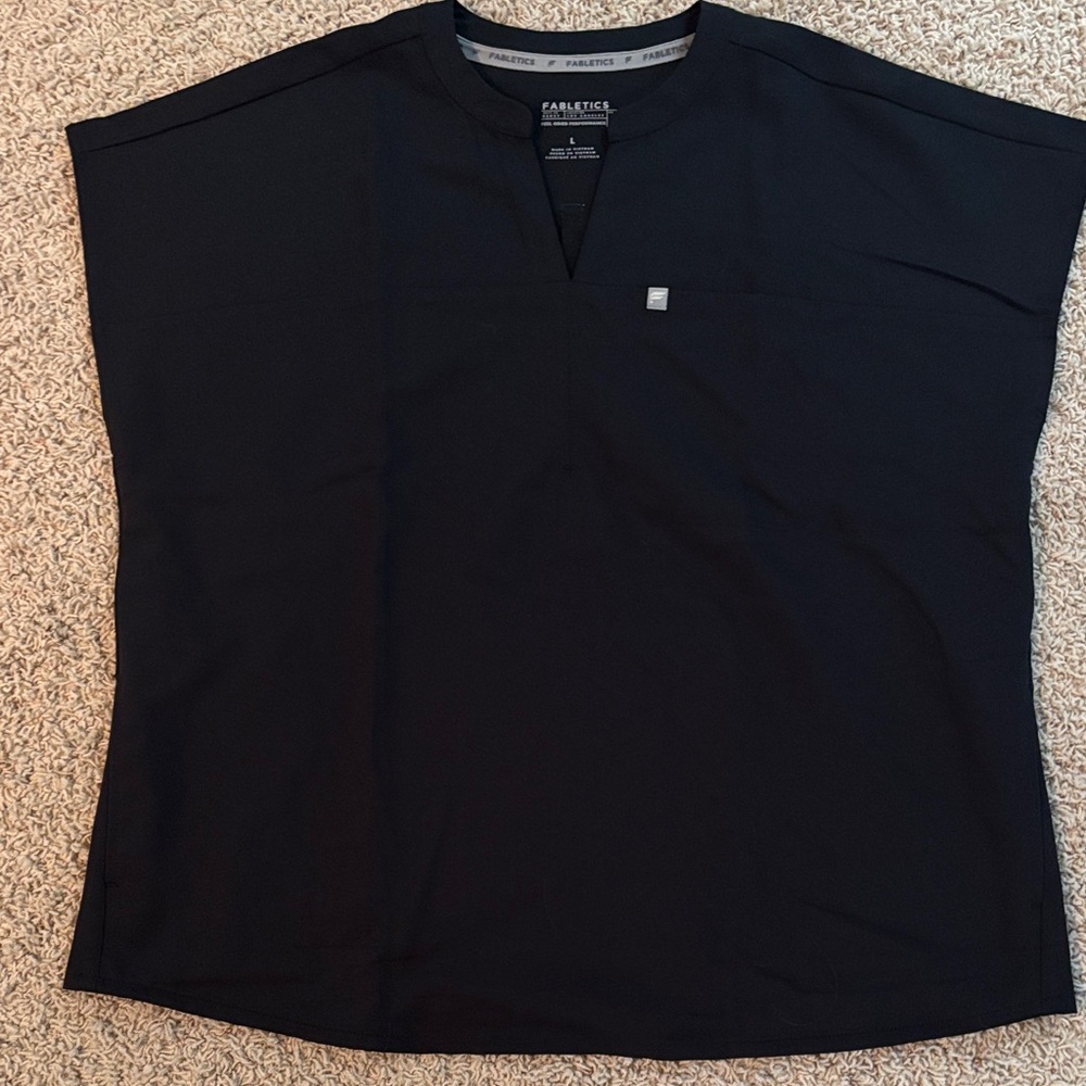 Black Fabletics scrub top